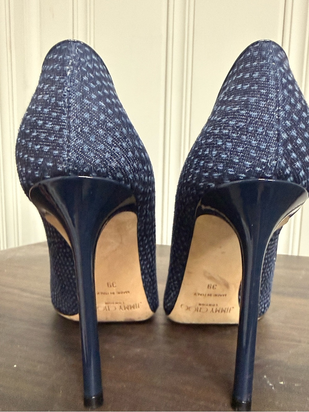 Jimmy Choo Dotted Romy 85 Pointy Toe Pumps - Picture 5 of 10